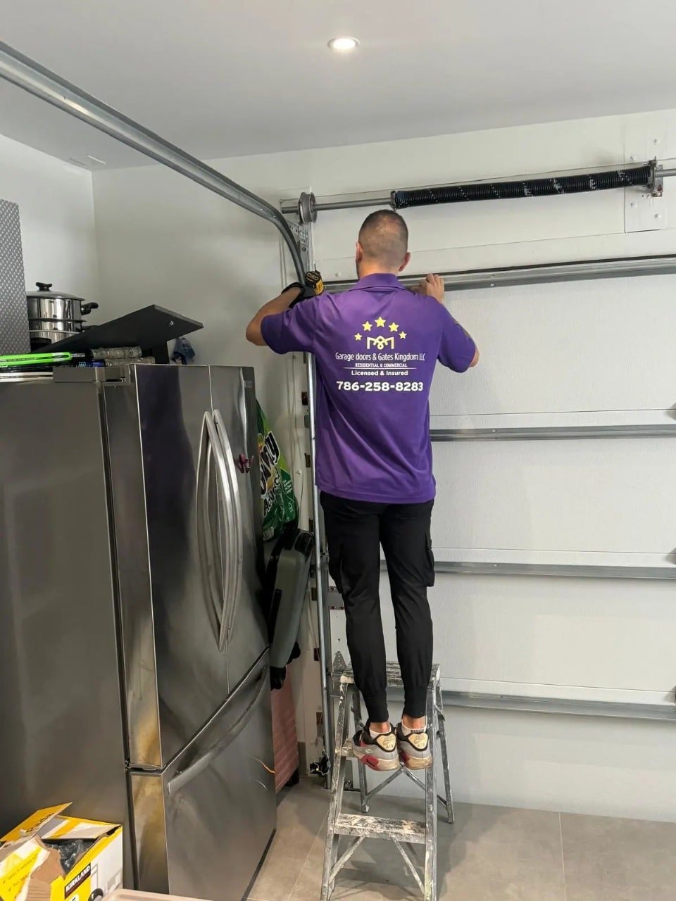 Hurricane garage door preparation and inspection in Sunrise, FL — Garage Door Kingdom wind-rated door installation and bracing for Broward County