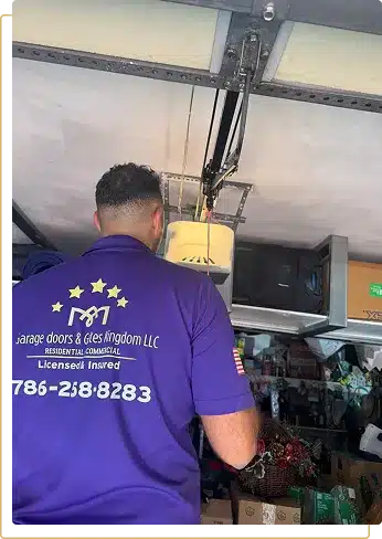 Garage door opener installation service in Sunrise, FL — Garage Door Kingdom smart opener setup and programming for Broward County homes