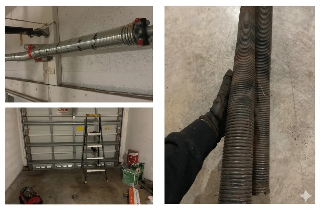 Garage Door Kingdom licensed technician installing garage door springs in Sunrise, FL — professional local service Broward County