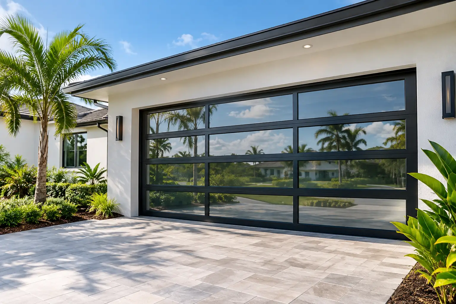Luxury Glass Garage Door Installation in Broward