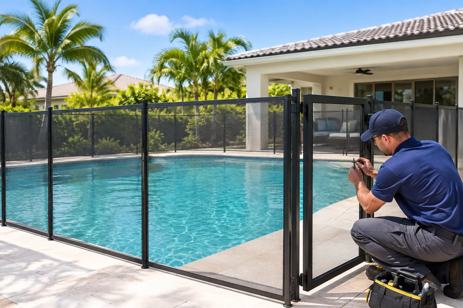 Pool Safety Fence Installation in Broward County