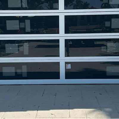 custom glass garage door design florida