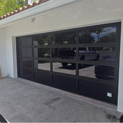 high end glass garage door installation